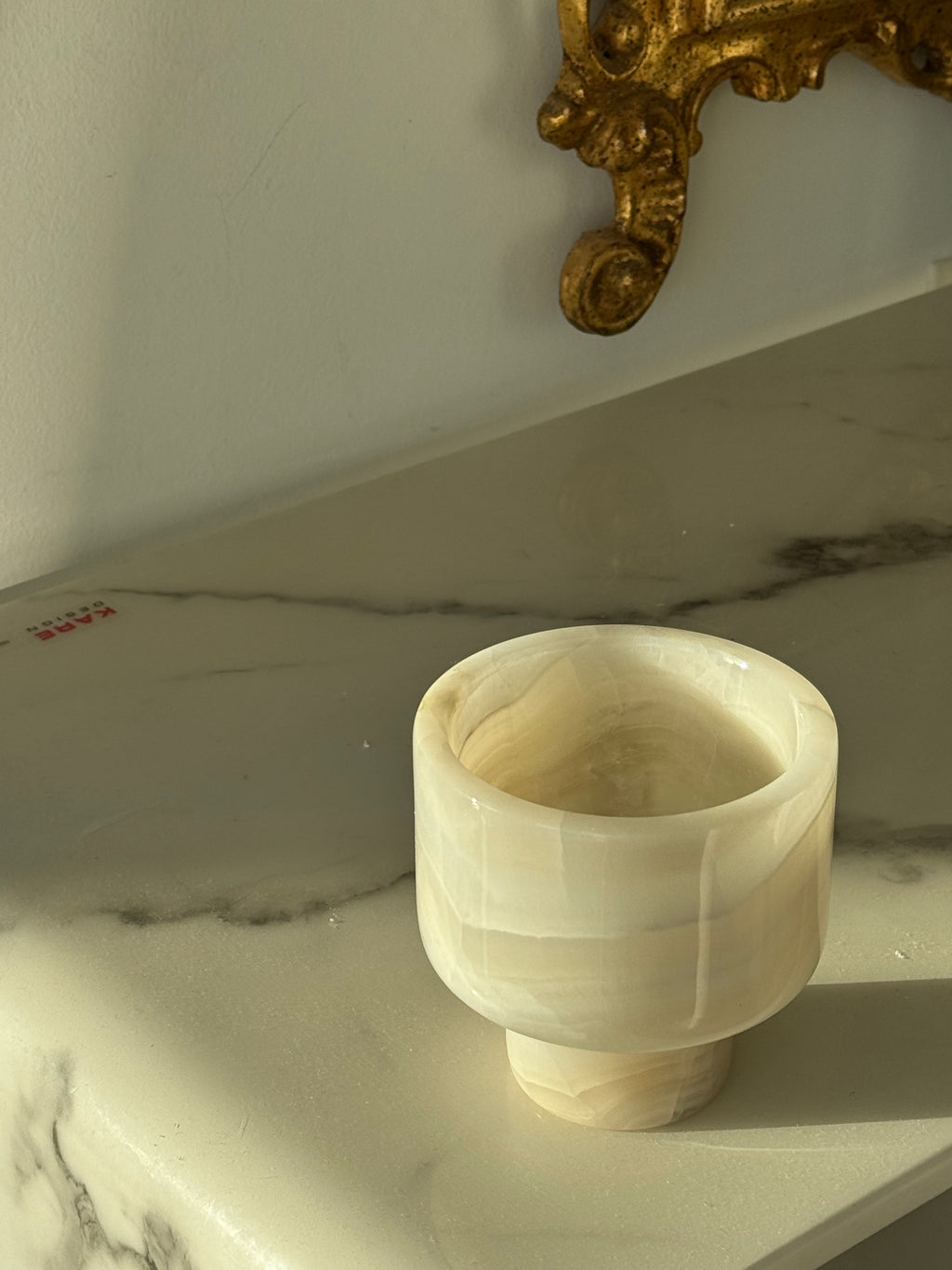 To Saturn (White Onyx Marble)