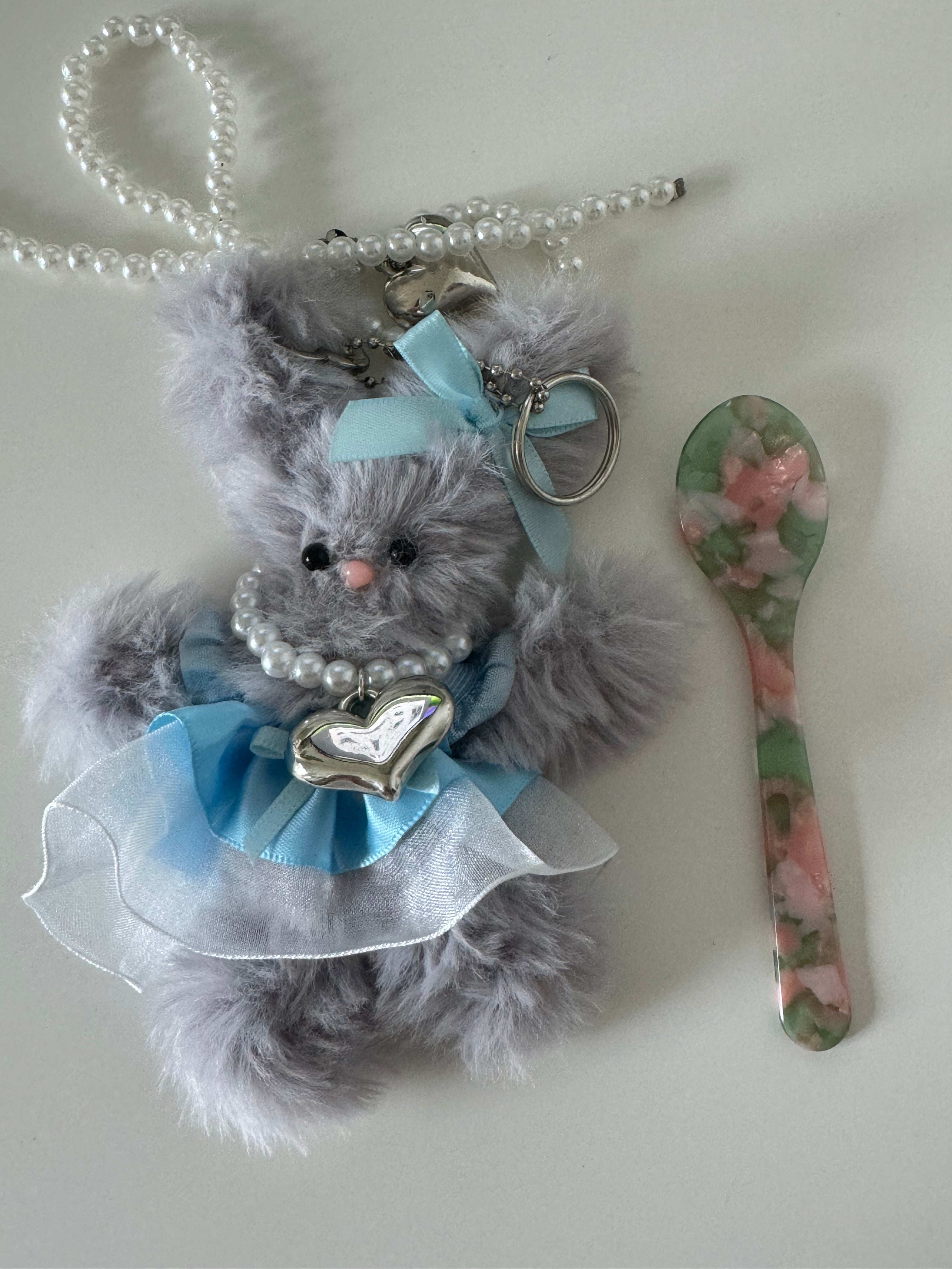 Bunny Mochi Keychain style=