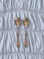Silver Shell Spoons, Set of 2