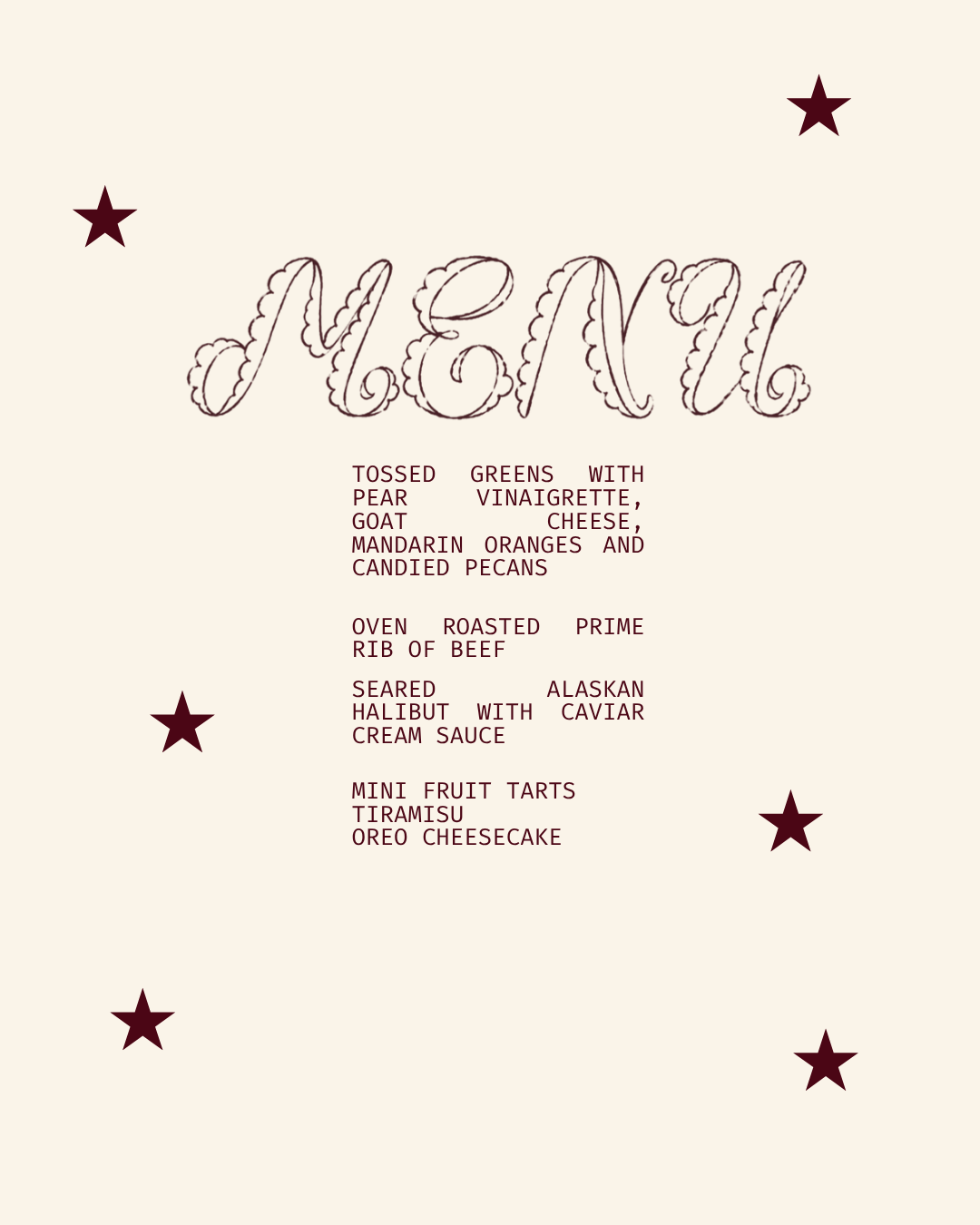 Menu card template design 2