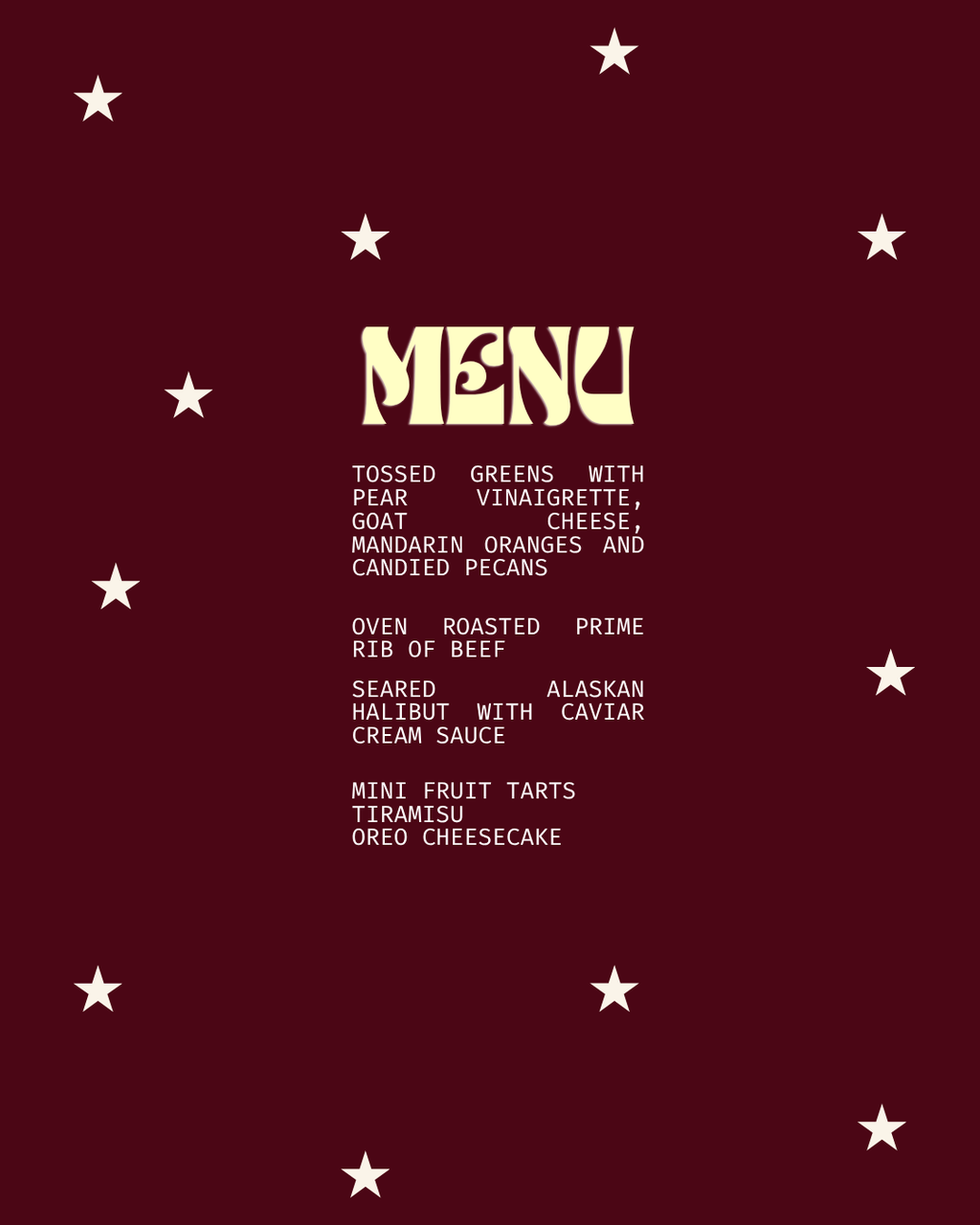 Menu card template design 4